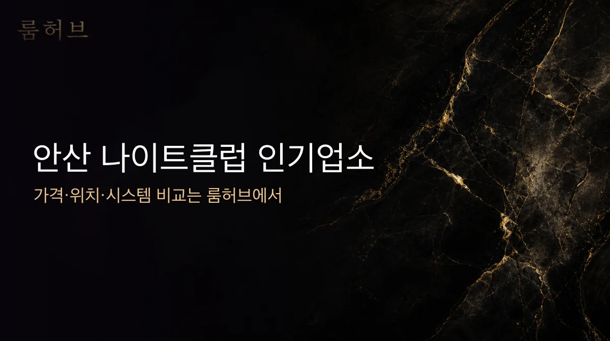 룸허브 안산 나이트클럽 인기업소 안내 배너