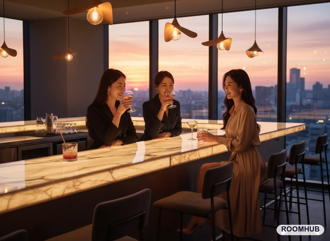 부산 모던바 이용 모습 — 남포동 일대
