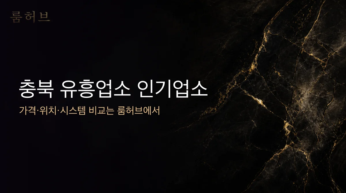 룸허브 충북 유흥업소 인기업소 안내 배너