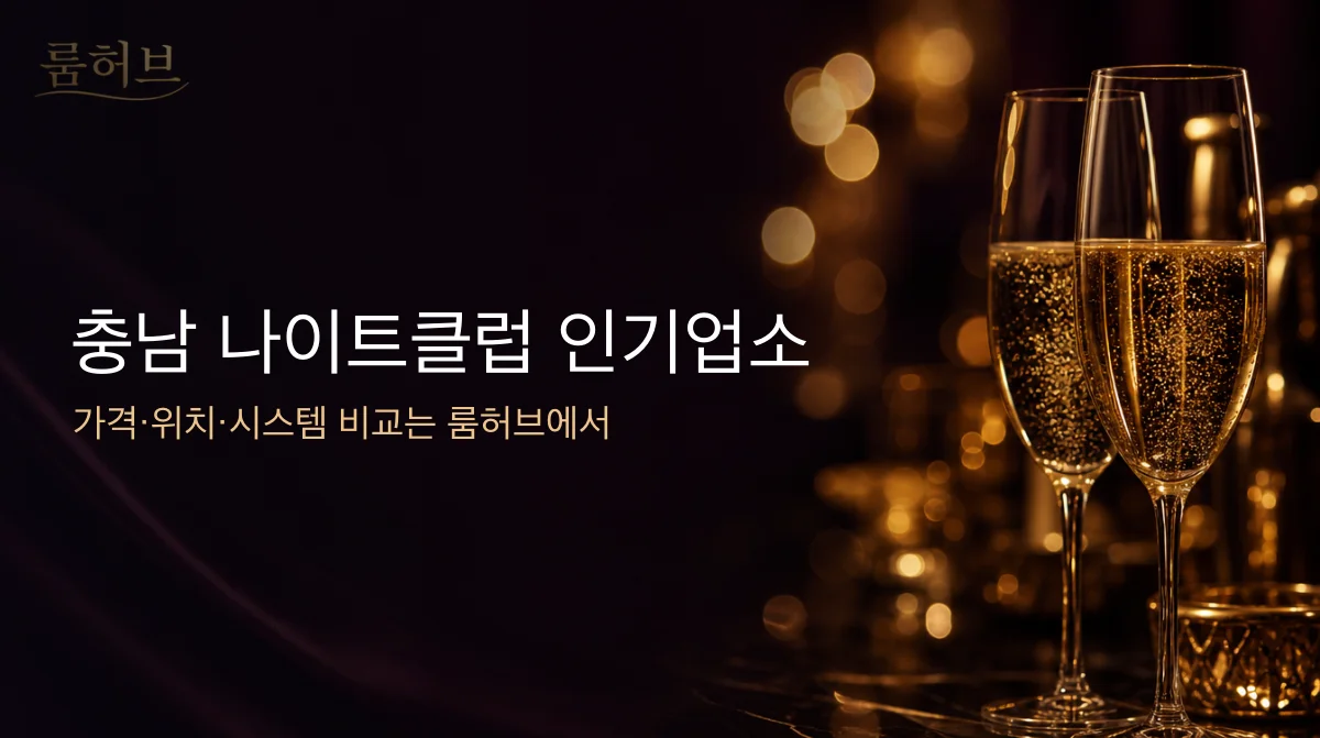 룸허브 충남 나이트클럽 인기업소 안내 배너