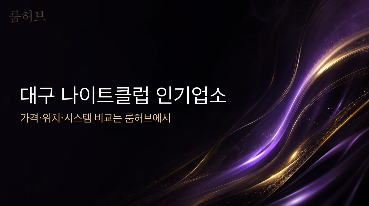 룸허브 대구 나이트클럽 인기업소 안내 배너