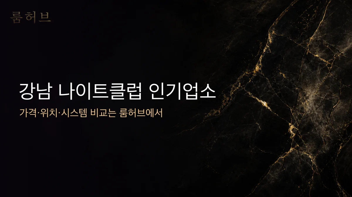 룸허브 강남 나이트클럽 인기업소 안내 배너