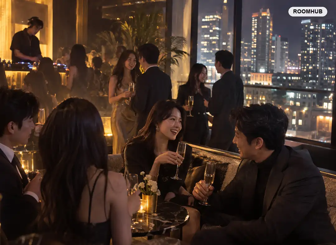 상동 라운지바 이용 모습 — 상동호수공원 일대