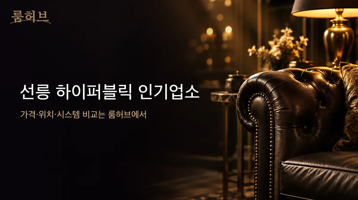 룸허브 선릉 하이퍼블릭 인기업소 안내 배너