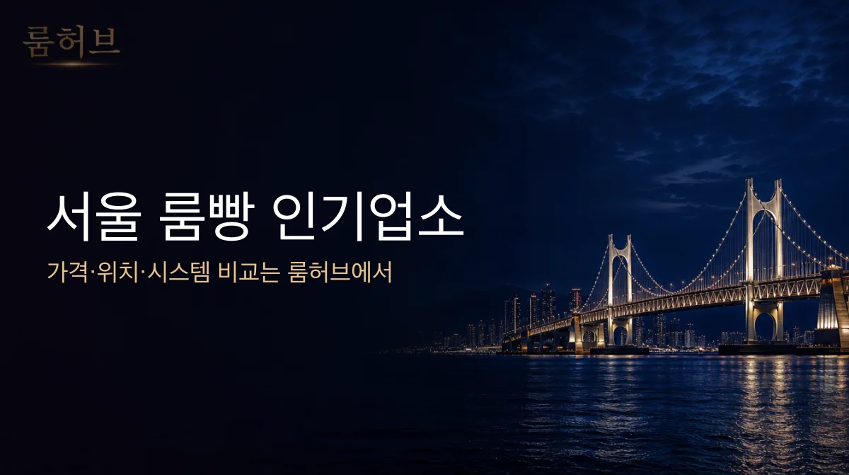 룸허브 서울 룸빵 인기업소 안내 배너