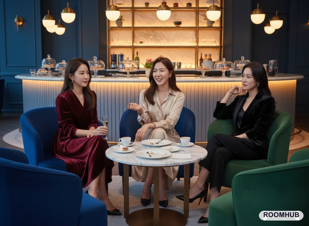 서울 텐카페 이용 모습 — 강남역 일대