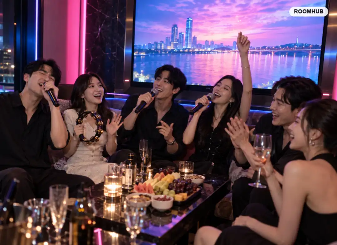 위례 가라오케 이용 모습 — 위례 중앙광장 일대