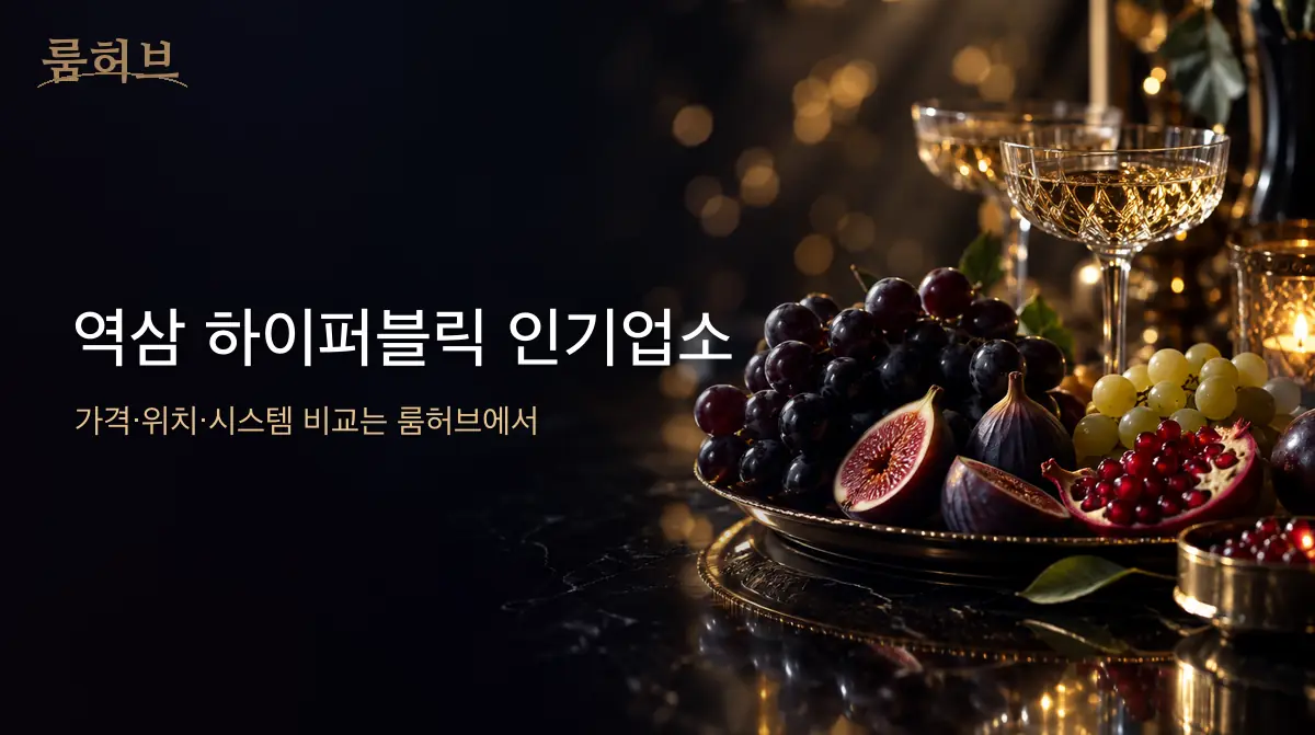 룸허브 역삼 하이퍼블릭 인기업소 안내 배너